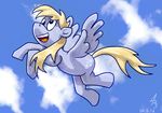  cutie_mark derpy_hooves_(mlp) equine female feral flying friendship_is_magic irsandemosa mammal my_little_pony pegasus solo wings 