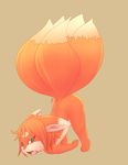  ass_up blue_eyes canine fox fur hair mammal multiple_tails nude orange_fur orange_hair rudragon solo 