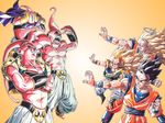  dragon_ball dragonball_z epic evil gotenks halo highres majin_buu official_art son_gohan son_goku son_gokuu son_gotenks super_saiyan_3 ultimate_gohan 