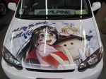  aa_megami-sama banpai car glasses motor_vehicle noble_scarlet robot skuld takbai v vehicle 