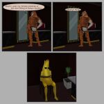 2023 absurd_res anthro banana biped black_body black_fur black_stripes bound butt clothed clothing dialogue digital_media_(artwork) duo elemental_creature english_text epic_games felid flora_fauna food food_creature fortnite fruit fur hi_res humanoid inside jeco jockstrap jockstrap_only living_banana living_fruit male male/male mammal open_mouth open_smile orange_body orange_fur oscar_(fortnite) pantherine peely plant sitting smile speech_bubble striped_body striped_fur stripes tail talking_to_another teeth text tied_to_chair tiger tongue topless underwear underwear_only versace white_body white_fur yellow_body