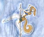  dancing dog female karja mammal pole pole_dancer pole_dancing saluki stripper undressing 