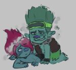 anthro branch_(trolls) brother_(lore) brothers_(lore) duo floyd_(trolls) freakosnug humanoid incest_(lore) male male/male sibling_(lore) troll trolls_(film)