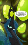  changeling english_text equine fangs female friendship_is_magic horn my_little_pony queen_chrysalis_(mlp) solo tara_jenkins winged_unicorn wings 
