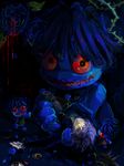  closed_eyes dark doll doll_(ib) garry_(ib) holding horror_(theme) ib purple_hair tegaki tometo_pot 