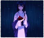  blood japanese_clothes kimono long_hair piyodera_mucha rain rurouni_kenshin solo yukishiro_tomoe 