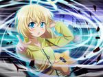  :o antenna_hair anti_(untea9) bag blonde_hair blue_eyes braid haiyore!_nyaruko-san hastur_(nyaruko-san) hood hoodie long_hair male_focus otoko_no_ko solo wind 