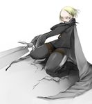  bad_id bad_pixiv_id claymore claymore_(sword) cloak helen_(claymore) short_hair solo sword thighs weapon yama 
