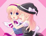  alice_margatroid bad_id bad_pixiv_id banned_artist blonde_hair hat kirisame_marisa long_hair multiple_girls ribbon shiraki_ai short_hair touhou 