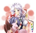  cling flandre_scarlet hat izayoi_sakuya kiji_(manekinuko-tei) maid multiple_girls remilia_scarlet sleeping touhou wings 