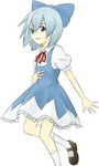  bad_id bad_pixiv_id blue_eyes blue_hair bow cirno lowres solo touhou urin 