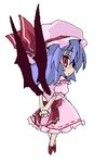  arms_behind_back bad_id bad_pixiv_id bat_wings chibi hands_clasped kotojima_motoki looking_back lowres oekaki own_hands_together red_eyes remilia_scarlet solo touhou wings 