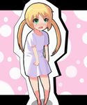  bad_id bad_pixiv_id banned_artist blonde_hair green_eyes hayate_no_gotoku! long_hair nightshirt sanzen'in_nagi shiraki_ai shirt solo sweat twintails white_shirt 