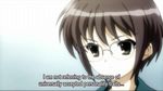  bangs close-up glasses nagato_yuki non-web_source screencap short_hair solo subtitled suzumiya_haruhi_no_yuuutsu wordy 