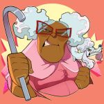 afro_puffs angry cane canid canine canis domestic_dog eyewear fur glasses grandmother_(lore) grandparent_(lore) hair human human_focus mammal old puff_(tpf) southpauzart suga_mama_(tpf) the_proud_family white_body white_fur white_hair