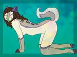  anthro canine female hair looking_at_viewer mammal solo tongue tongue_out vizza wolf 