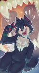 absurd_res ambiguous_gender anthro bodily_fluids canid canine canis dizzymilky fangs hi_res mammal mouth_shot open_mouth saliva saliva_on_tongue saliva_string solo solo_focus teeth uvula wolf