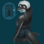 anthro belt bottomwear clothing cut_(disambiguation) cutoffs denim denim_bottomwear denim_clothing dotted_line female fish grey_eyes hair jeans marine nails open_mouth pants shark shorts smile solo thewolffinsnow