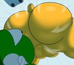 2024 absurd_res anthro balls big_balls big_butt black_eyes bowser butt clenched_teeth colossalstars digital_media_(artwork) dinosaur duo falling genitals green_body green_scales green_yoshi hi_res huge_butt koopa male male/male mario_bros multicolored_body multicolored_scales nintendo reptile scales scalie short_tail surprise surprised_expression tail teeth thick_thighs two_tone_body two_tone_scales white_body white_scales yellow_body yellow_scales yellow_tail yoshi yoshi_(character)