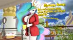 16:9 2022 3d_(artwork) 5_fingers anthro anthrofied bathrobe bathrobe_only bedroom_eyes beverage big_breasts blue_hair blue_tail breasts cake canterlot clothing coffee crown curvy_figure dessert detailed_background dialogue digital_media_(artwork) english_text equid equine ethereal_hair ethereal_tail feathered_wings feathers female fingers food friendship_is_magic fur green_hair green_tail hair hasbro headgear hi_res horn long_hair long_tail looking_at_viewer mammal mostly_nude multicolored_hair multicolored_tail my_little_pony mythological_creature mythological_equine mythology narrowed_eyes pink_hair pink_tail princess_celestia_(mlp) purple_eyes robe seductive smile solo source_filmmaker tail talking_to_viewer text that1guy thick_thighs tiara unicorn_horn voluptuous white_body white_fur widescreen winged_unicorn wings