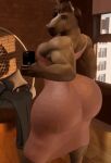 3d_(artwork) 3d_animation animated anthro biceps big_butt bouncing_butt butt clothed clothing crossdressing digital_media_(artwork) dress equid equine horse huge_butt huge_hips male mammal morethreedee muscular muscular_male pecs rear_view selfie short_playtime solo thick_thighs twerking wide_hips