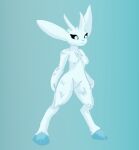 breasts female fur gradient_background guardian_spirit hooves microsoft ori_(ori) ori_(series) simple_background solo spirit white_body