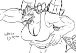 anthro big_breasts breasts female godzilla_(series) sammy_009 scalie solo spacegodzilla toho