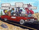  anthrofied applejack_(mlp) cadillac car desert equine fear_and_loathing_in_las_vegas female fluttershy_(mlp) friendship_is_magic group horn horse male mammal my_little_pony pinkie_pie_(mlp) pony rainbow_dash_(mlp) rarity_(mlp) sketchywolf twilight_sparkle_(mlp) unicorn 