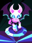 anthro bat boots breasts cleavage clothed clothing eyeshadow female footwear fur gloves handwear hi_res light_body light_skin makeup mammal master_emerald nucleose rouge_the_bat sega solo sonic_the_hedgehog_(series) white_body white_fur wings
