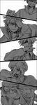 4boys :d breasts close-up closed_mouth fur_trim greyscale grin hair_ornament hair_over_one_eye hand_in_hair hand_over_eye holding holding_poke_ball jewelry long_hair long_sleeves looking_at_viewer medium_breasts mikuri_(pokemon) monochrome multiple_boys one_eye_covered ookido_green open_mouth parted_lips poke_ball pokemon pokemon_(game) pokemon_dppt pokemon_frlg pokemon_hgss pokemon_rse profile ring sanpaku shaded_face shirona_(pokemon) simple_background smile smirk stone_(shirokanipe_ranran) tongue tongue_out trait_connection tsuwabuki_daigo v-shaped_eyebrows wataru_(pokemon) white_background 