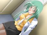  blush breasts glasses green_hair nagasawa_mitsuki tagme tsuki_possession zyx 