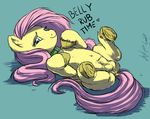  atryl balls belly_rub cute equine feral fluttershy_(mlp) friendship_is_magic herm intersex mammal my_little_pony pegasus pussy sheath solo wings 