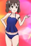  arm_at_side armpits artist_request bangs bare_shoulders bikini blue_swimsuit child collarbone hand_on_hip high_school_fleet legs looking_at_viewer mound_of_venus outstretched_hand parted_bangs shiretoko_rin solo swimsuits tankini two_side_up very_long_hair wavy_mouth 