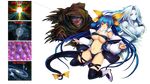 angel_and_devil blue_hair breasts dizzy giant giantess goddess guilty_gear highres large_breasts long_hair necro_(guilty_gear) non-web_source red_eyes ribbon solo tail tail_ribbon thighhighs third-party_edit twintails underboob undine_(guilty_gear) wings 