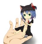  animal_ears biting chibi dress finger_biting green_eyes kiki_(tsunya) miniboy otoko_no_ko ryoune_yami utau 