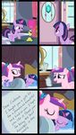  &hearts; bow coin comic crown english_text equine female feral friendship_is_magic gift guft hair horn horse jar kissing magic mammal multi-colored_hair my_little_pony note pony princess_cadance_(mlp) princess_cadence_(mlp) smile text twilight_sparkle_(mlp) unicorn veggie55 winged_unicorn wings 