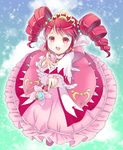  bad_id bad_pixiv_id dress drill_hair fine fushigiboshi_no_futago_hime heart holding magical_girl open_mouth red_eyes red_hair solo sparkle tiara twin_drills twintails unya_(unya-unya) wand 