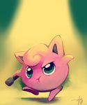  bad_deviantart_id bad_id commentary creature full_body gen_1_pokemon glitchedpuppet green_eyes highres holding jigglypuff microphone no_humans pink_skin pokemon pokemon_(anime) pokemon_(creature) solo walking yellow_background 