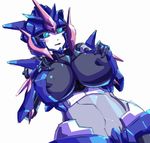  arcee blue_eyes breasts female highres huge_breasts marokko_(41evol) mecha robot_girl transformers transformers_prime 