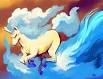  alternate_color bad_deviantart_id bad_id blue blue_eyes blue_fire commentary fiery_background fiery_hair fiery_tail fire full_body gen_1_pokemon glitchedpuppet highres horse looking_away no_humans nostrils pokemon pokemon_(creature) rapidash running scowl shiny_pokemon signature solo tail unicorn 