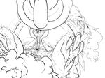  black_and_white blush claws dragon duo female feral feral_on_feral from_behind kissing legendary_pok&#233;mon lesbian looking_at_viewer lying monochrome nintendo on_back open_mouth plain_background pok&#233;mon pok&eacute;mon pussy pussy_juice reshiram saliva sex sketch teeth toe_claws tongue tongue_out video_games white_background wings zekrom 