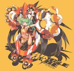  animal_ears animal_print bad_id bad_pixiv_id blade_(galaxist) cat_ears cham_cham fang fingerless_gloves gloves green_eyes green_hair looking_at_viewer navel open_mouth paw_gloves paws samurai_spirits smile snk solo tail thighhighs tiger_print 