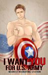  american_flag bad_id bad_pixiv_id brown_eyes brown_hair captain_america censored convenient_censoring i_want_you male_focus marvel nude parody pointing se-lene shield solo steve_rogers sweatdrop uncle_sam 