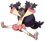  black_hair dark_skin game_freak gym_leader iris_(pokemon) long_hair lowres nintendo official_art ohmura_yusuke pokemon pokemon_(game) pokemon_bw smile very_long_hair 