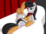  cutie_mark equine female feral friendship_is_magic horse kloudmutt legwear mammal my_little_pony octavia_(mlp) panties pony raised_leg solo stockings underwear 