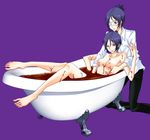  1girl bath blood breasts chrome_dokuro full_body genderswap katekyo_hitman_reborn! nipples rokudo_mukuro rokudou_mukuro 