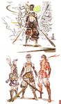  absurdres armor headband highres horse male_focus miyamoto_musashi mori_ranmaru_(sengoku_basara) multiple_boys oar sanada_yukimura_(sengoku_basara) sengoku_basara tsuchibayashi_makoto 
