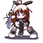  chibi fictional_sister gun hoihoi-san ichigeki_sacchuu!!_hoihoi-san solo sword weapon 