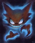  alternate_color aura bad_deviantart_id bad_id black_background evil_smile floating full_body gen_1_pokemon ghost glitchedpuppet haunter highres huge_filesize looking_at_viewer no_humans pokemon pokemon_(creature) shiny_pokemon signature smile solo 