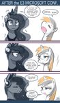  comic dialog dialogue duo english_text equine female feral friendship_is_magic hair headset horn horse john_joseco mammal my_little_pony pony princess_luna_(mlp) sleeping text tumblr unicorn winged_unicorn wings 